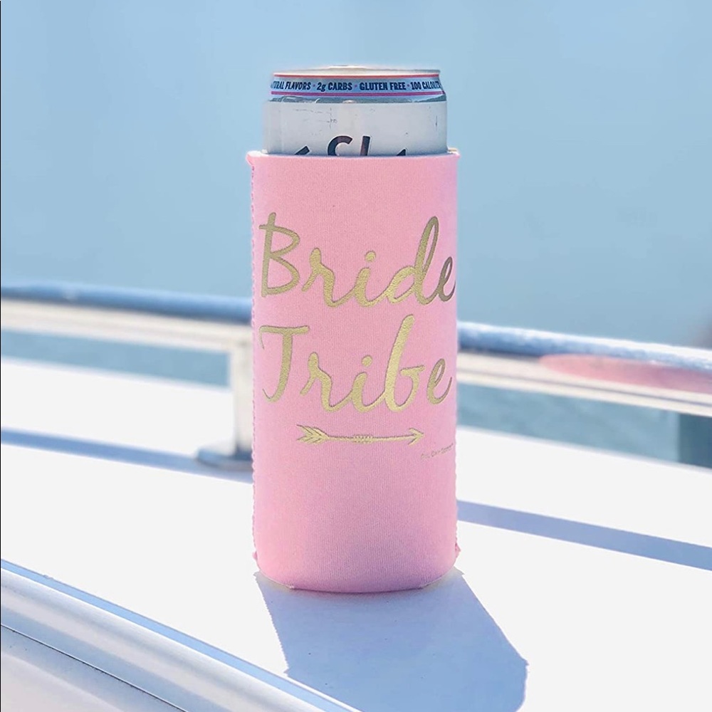 Bride Tribe Bachelorette Party Skinny Can coozies